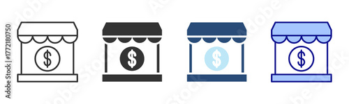 Small Business Icon Set. Designed In Multi Style