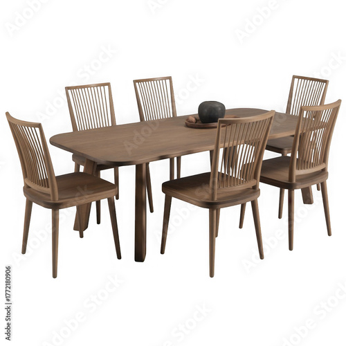 wooden chairs and table