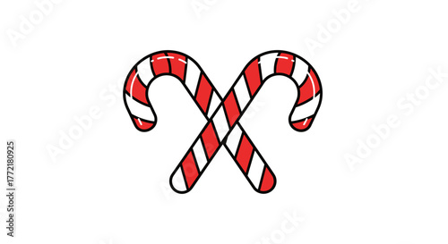 Festive christmas candy cane illustration holiday season sweet treat xmas celebration december tradition