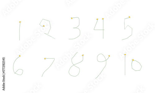 Simple number design isolated on a white background.