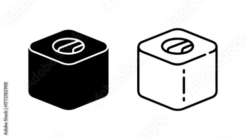 Sushi piece with transparent background