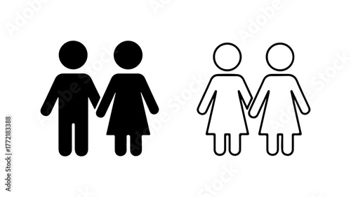 Couple holding hands with transparent background