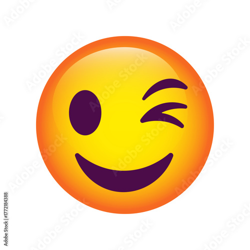 Winking face emoji, a fun expression of emotion