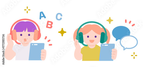 家で学ぶ子ども　音楽や英語も楽しむタブレット学習