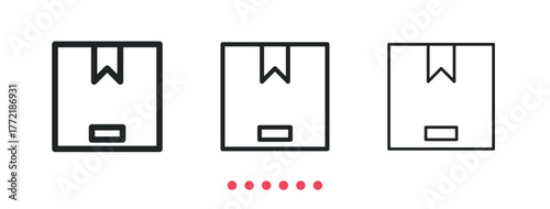 Parcel icon. Thin line icon vector