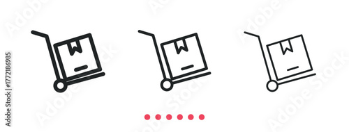 Shipping icon. Thin line icon vector