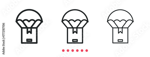 Delivery icon. Thin line icon vector