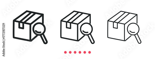 Shipment inspection icon. Thin line icon vector
