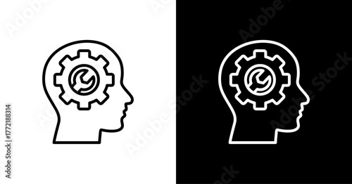 Technical Expertise White Icon Set Design