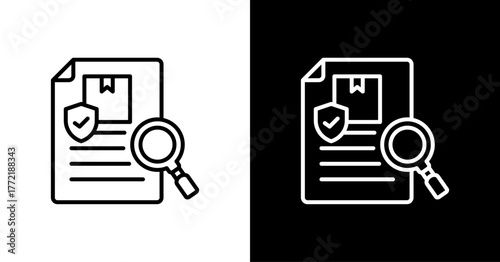 Quality Assurance White Icon Set Design