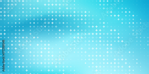 Light blue background with a medical cross pattern. a light gradient. minimalist style. vector illustration. research concept design. minimalistic template.