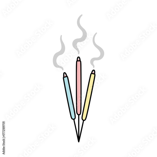 incense sticks burning