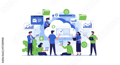 Teamwork And Data Analysis: Visualizing Collaboration And Business Insights Perfectly