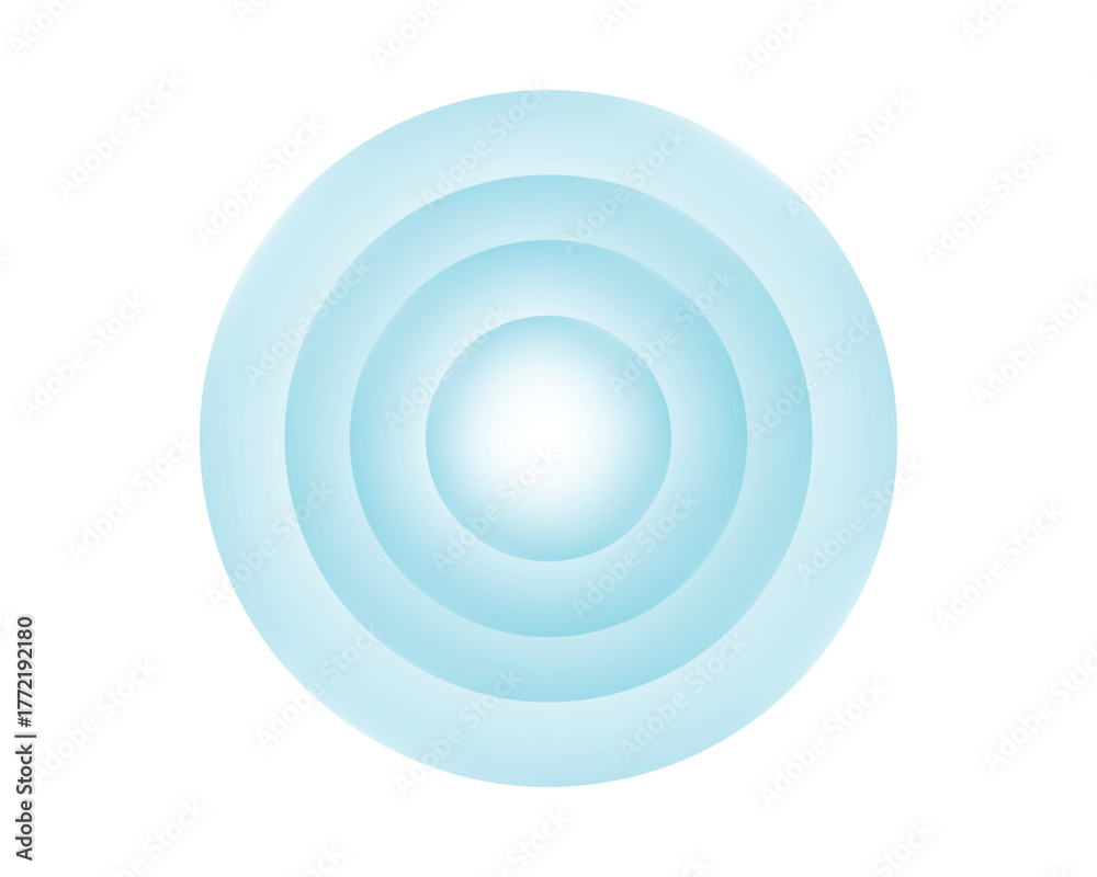 Obraz premium Light Blue Concentric Circles Glow