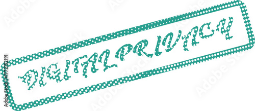 Official digital privacy protection stamp for safeguarding personal information and data confidentiality