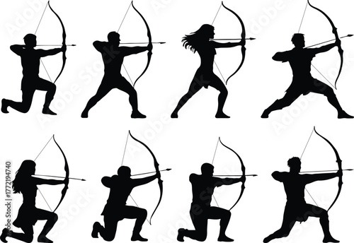 cool archer pose silhouette collections