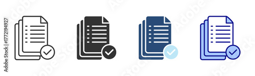 Document Icon Set. Designed In Multi Style