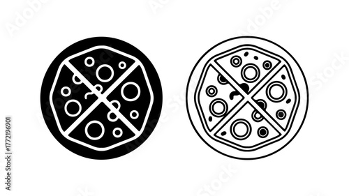 Pizza slices with toppings and crust with transparent background