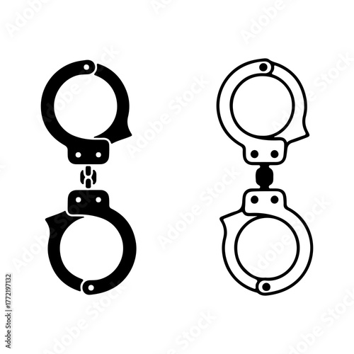 Handcuffs with transparent background