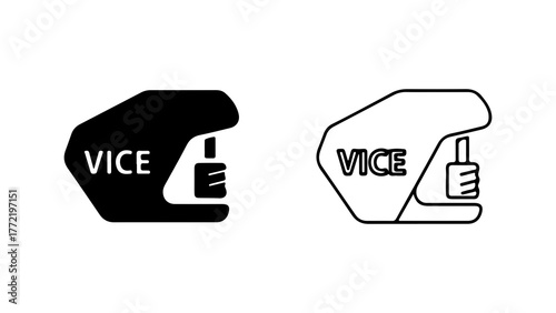 Vice logo set with transparent background