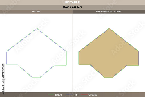 Invitation envelope dieline built using vector detailing giving clear printing finish and refined packaging design crisp die line edges maintain shape suited for formal correspondence