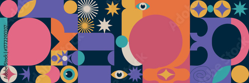 Brutalist Abstract Geometric Shapes and Elements – Modern Minimalist Vector Design Featuring Contemporary Primitive Forms for Posters, Branding, and Graphic Art Projects