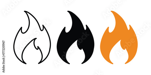simple fire icon collection