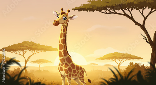 giraffe in the savannah