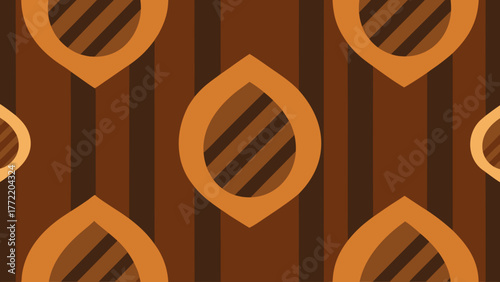 Futuristic Walnut Veneer Wall Pattern Background