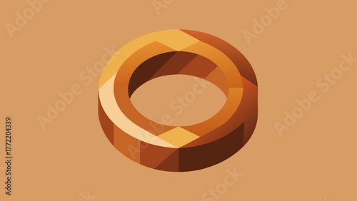 Geometric Ring Wood Inlay Texture Background