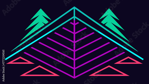 Neon lit pine timber plank seamless pattern background