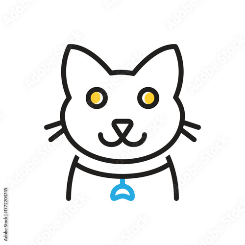 Multi color icon for cats