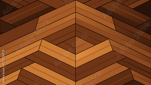 Realistic Dark Oak Parquet 3D Render Background