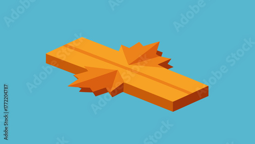 Realistic Maple Plank Top View 3D Render