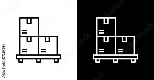 Pallet White Icon Set Design