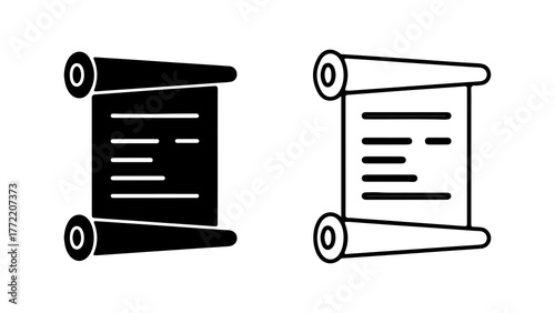 Scroll document with transparent background