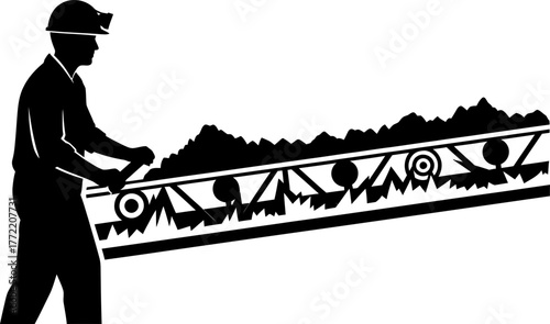 resource operator sustains material stream, powering global progress with grit