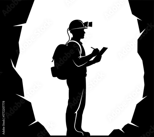 charting the unknown a lone pioneer meticulously records subterranean discoveries