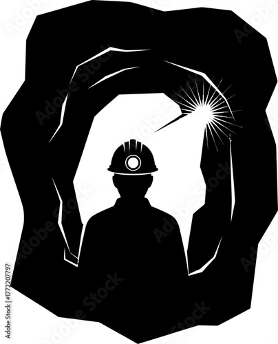 guiding light penetrates deep earths darkness, unearthing vital raw materials