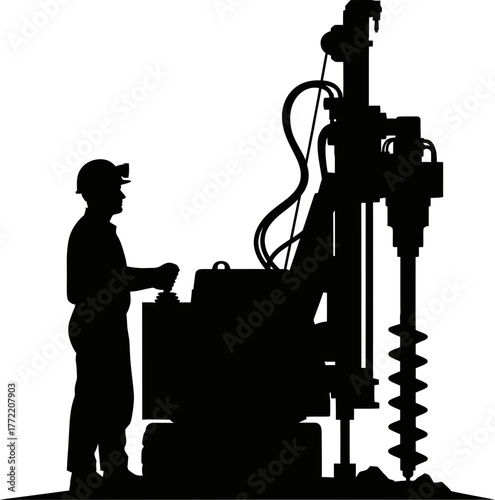 unearthing progress a powerful drill penetrates deep, shaping our future