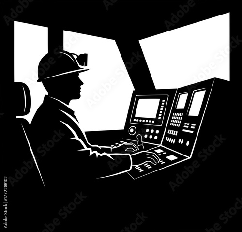 human expertise precisely commands vast industrial power through advanced digital interface