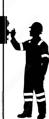 operator connects power, igniting essential operations with skilled confidence