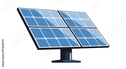 Modern solar panel array illustration symbolizing clean, sustainable energy generation and eco-friendly technology for a brighter, greener future