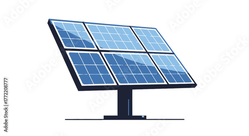 Solar Panel Illustration for Renewable Energy Solutions