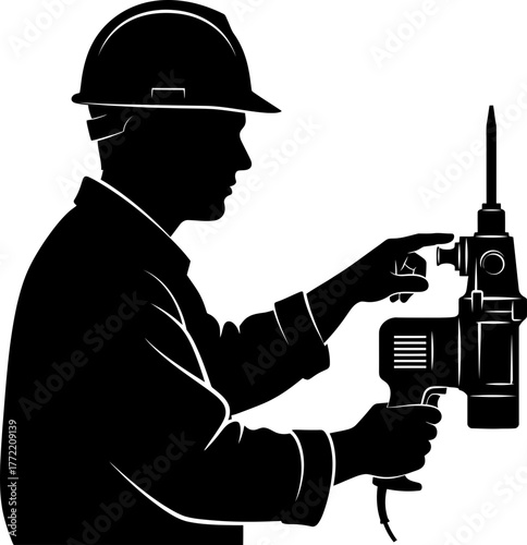 focused operator commands powerful tool, precision at the construction forefront