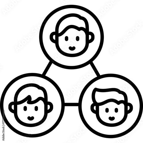networking line icon