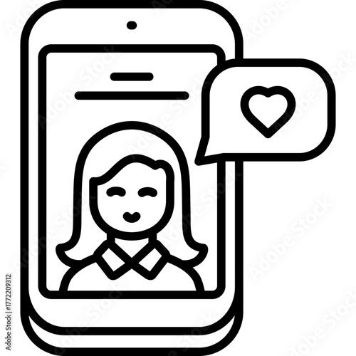 girlfriend call line icon