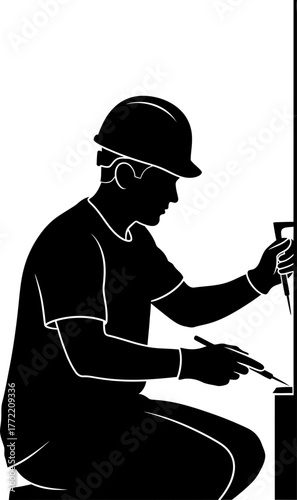 precision craftsperson diligently installing futures framework, one detail at a time