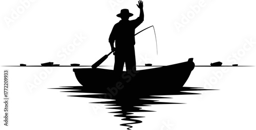 distant shoreline a solitary wave amidst the calm waters