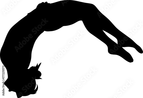 athletes graceful arc captures human strength, flexibility, and aerial freedom